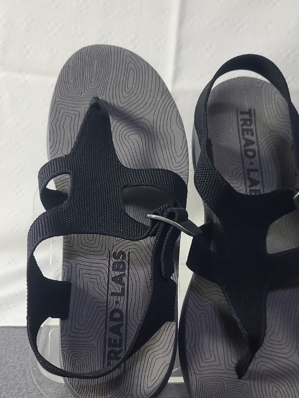 Men Tread Labs Black Sport Sandals - Adjustable Strap Sz.12